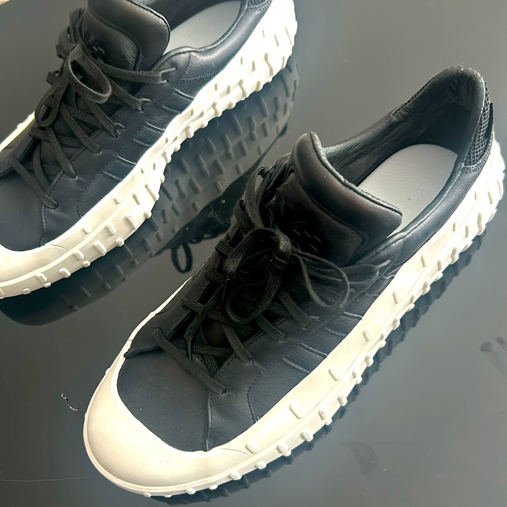 Y3 black leatherr size 12 Brand New